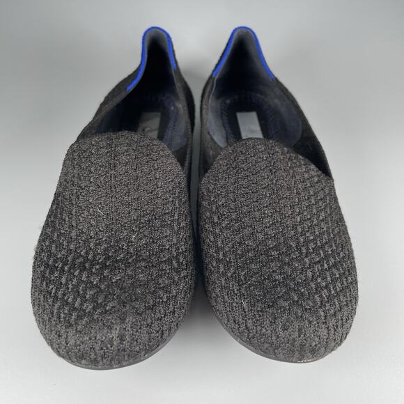 Rothy’s The Flat Women's Size 8.5 Black Knit Slip On Round Toe Casual Loafer GUC - Picture 2 of 8